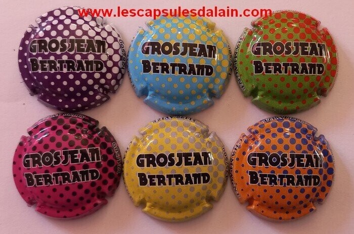 6 BELLES CAPSULES CHAMPAGNE GROSJEAN NUMEROTE 500EX REF N°6 a 6f  NEWS