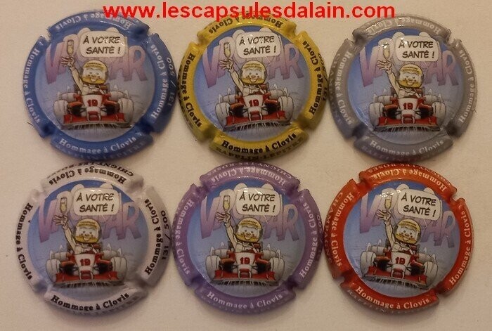6 BELLES CAPSULES CHAMPAGNE RAFFLIN LEPITRE HOMMAGE A CLOVIS NUMEROTE 500EX NEWS