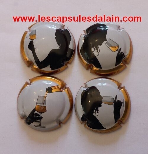 4 BELLES CAPSULES CHAMPAGNE GENERIQUE CONTOUR OR REF N°1189 a 1189c NEWS