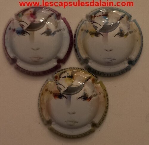 3 BELLES CAPSULES CHAMPAGNE BOUTILLIER POISSINET TETE DE FEMMES REF N°8 a 8b NEWS