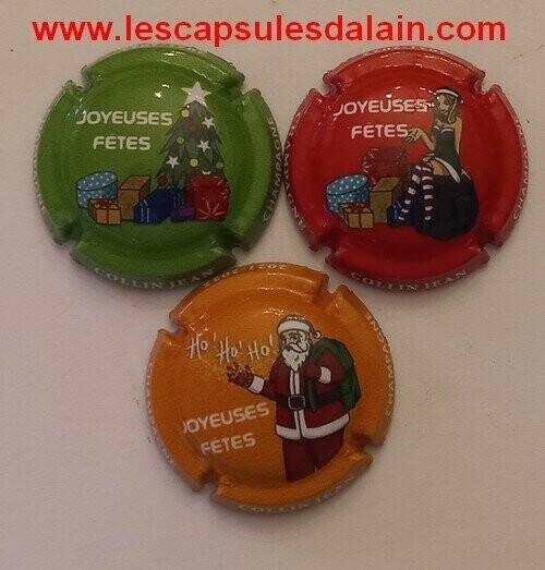 3 BELLES CAPSULES CHAMPAGNE COLLIN JEAN JOYEUSES FETES 2021 REF N°24 a 24b NEWS