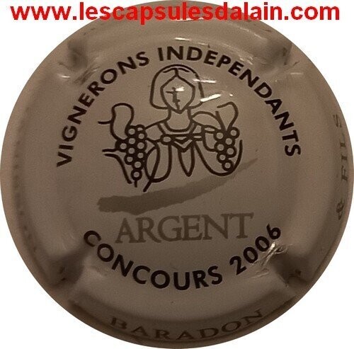 BELLE CAPSULE CHAMPAGNE JANISSON BARADON & FILS MEDAILLE ARGENT 2006 REF N°22