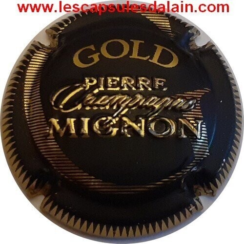 BELLE CAPSULE CHAMPAGNE PIERRE MIGNON GOLD NOIR MAT ESTAMPES REF N°195 NEWS