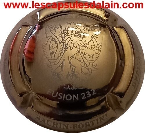BELLE CAPSULE CHAMPAGNE NACHIN FORTINI DORE A L'OR FIN 240EX DESSIN BLANC NEWS