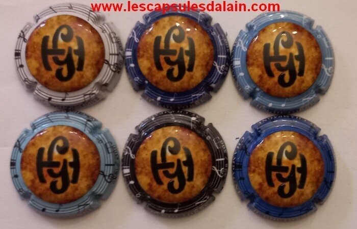 6 BELLES CAPSULES CHAMPAGNE H.GOUTORBE 500EX INITIALE REF N°30 a 30e NEWS