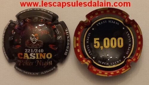 BELLE CAPSULE CHAMPAGNE ALBERT DE MILLY RECTO VERSO CASINOS 240EX 2022  NEWS