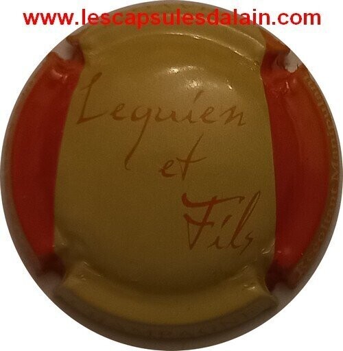 BELLE CAPSULE CHAMPAGNE LEQUIEN ET FILS CREME ET ORANGE REF N°4a NEWS