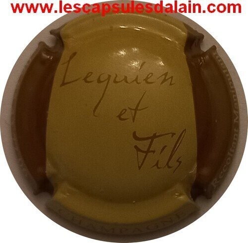 BELLE CAPSULE CHAMPAGNE LEQUIEN ET FILS CREME ET MARRON REF N°4f NEWS