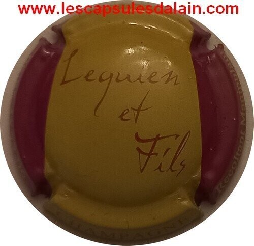 BELLE CAPSULE CHAMPAGNE LEQUIEN ET FILS CREME ET VIOLET REF N°4b NEWS