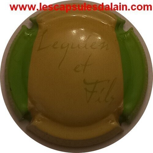 BELLE CAPSULE CHAMPAGNE LEQUIEN ET FILS CREME ET VERT POMME REF N°4k NEWS