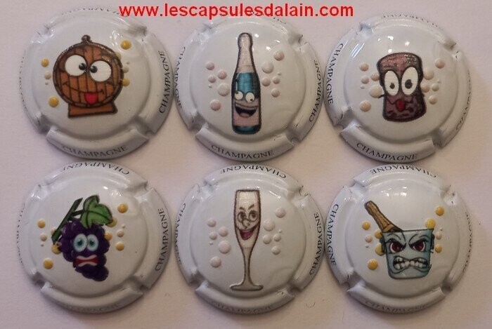 6 BELLES CAPSULES CHAMPAGNE GENERIQUE SOURIRE RELIEF 2021 450EX NEWS