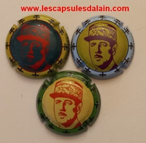 3 BELLES CAPSULES CHAMPAGNE GENERIQUE GENERAL DE GAULLE 2022 NEWS