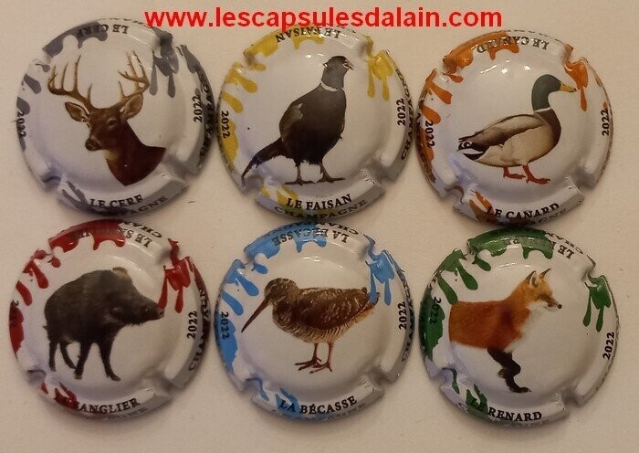 6 BELLES CAPSULES CHAMPAGNE GENERIQUE CUVEE CHASSE 2022 NEWS