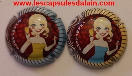 2 BELLES CAPSULES CHAMPAGNE GENERIQUE MISS CHAMPAGNE REF N°1222 et 1222a NEWS