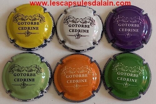 6 BELLES CAPSULES CHAMPAGNE GOTORBE CEDRINE BLASON 2022 REF N° 7 a 7e NEWS