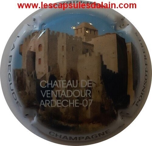 BELLE CAPSULE CHAMPAGNE POINSOT FRERE CHATEAU DE VENTADOUR 1800ex REF N°1 NEWS