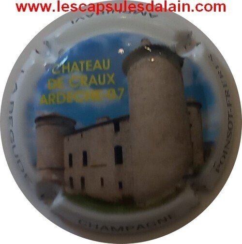 BELLE CAPSULE CHAMPAGNE POINSOT FRERE CHATEAU DE CRAUX 1800EX REF N°1a NEWS