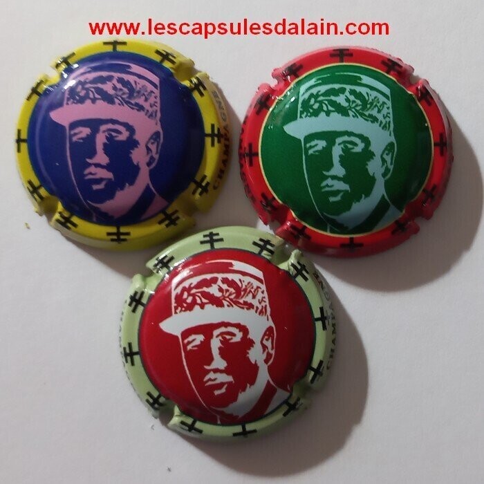 3 BELLES CAPSULES CHAMPAGNE GENERIQUE GENERAL DE GAULLE 2022 NEWS