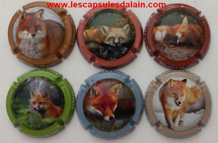 6 BELLES CAPSULES CHAMPAGNE MARLE NICOLAS LE RENARD 2022 REF N°11 a 11e NEWS