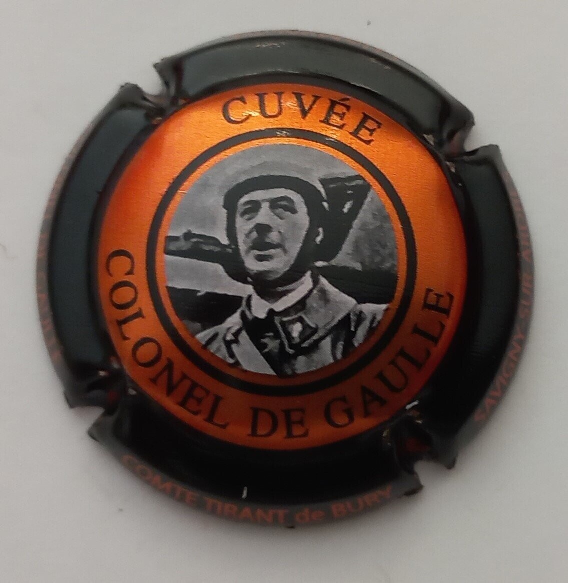 BELLE CAPSULE CHAMPAGNE COMTE TIRANT DE BURY CUVEE GENERAL DE GAULLE REF N° 1 NEWS