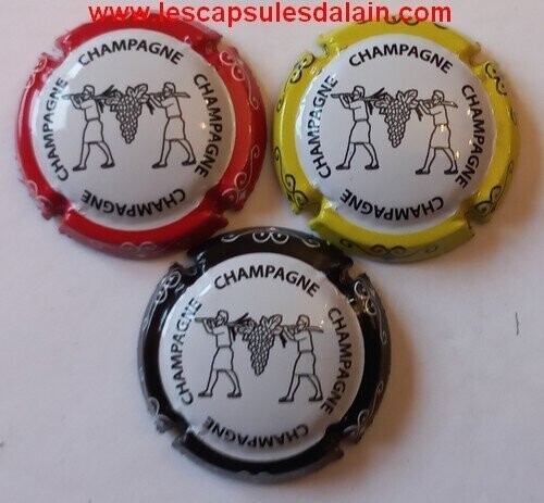 3 BELLES CAPSULES CHAMPAGNE GENERIQUE LES PORTEURS REF N°1276 a 1276b NEWS