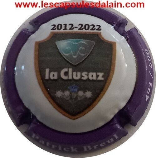 BELLE CAPSULE CHAMPAGNE PATRICK BREUL LA CLUSAZ 500EX/ 2022 REF N°88c NEWS