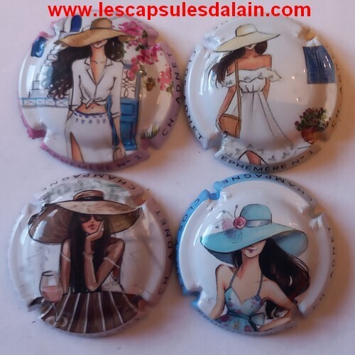 4 BELLES CAPSULES CHAMPAGNE ADNET CH LES EPHEMERES REF N°6 a 6c NEWS