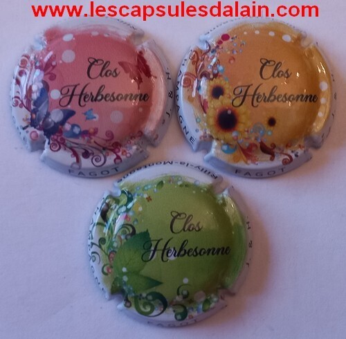 3 BELLES CAPSULES CHAMPAGNE FAGOT J & H LE CLOS HERBESONNE REF N° 11 a 11b NEWS