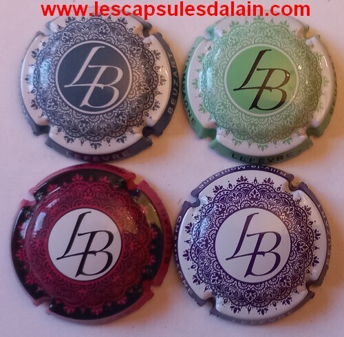 4 BELLES CAPSULES CHAMPAGNE LEFEVRE BEUZART INITIALES REF N° 5 a5c NEWS