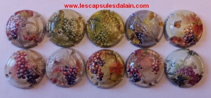 10 BELLES CAPSULES CHAMPAGNE GENERIQUE NATURE REF N°1285 a 1285i NEWS