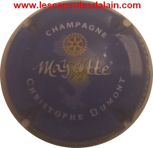 BELLE CAPSULE CHAMPAGNE DUMONT CHRISTOPHE ROTARY MAYOTTE REF N°1 NEWS