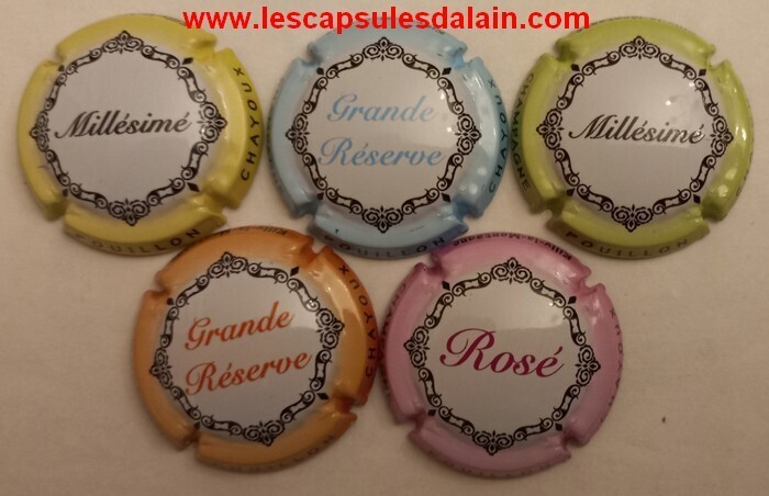 5 BELLES CAPSULES CHAMPAGNE POUILLON CHAYOUX CUVEE REF N° 32 a 34a NEWS