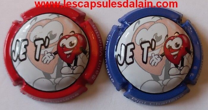 2 BELLES CAPSULES CHAMPAGNE PIOT CHARLENE SAINT VALENTIN 2023 REF N° 13 et 13a NEWS