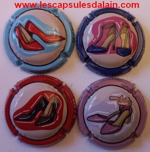 4 BELLES CAPSULES CHAMPAGNE DE CARLINI CHAUSSURES 480EX REF N° 54 a 54c NEWS