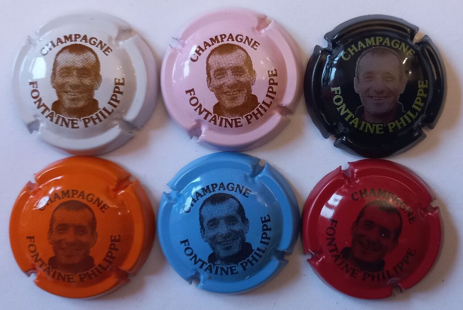 6 BELLES CAPSULES CHAMPAGNE FONTAINE PHILIPPE REF N° 5 a 5e NEWS