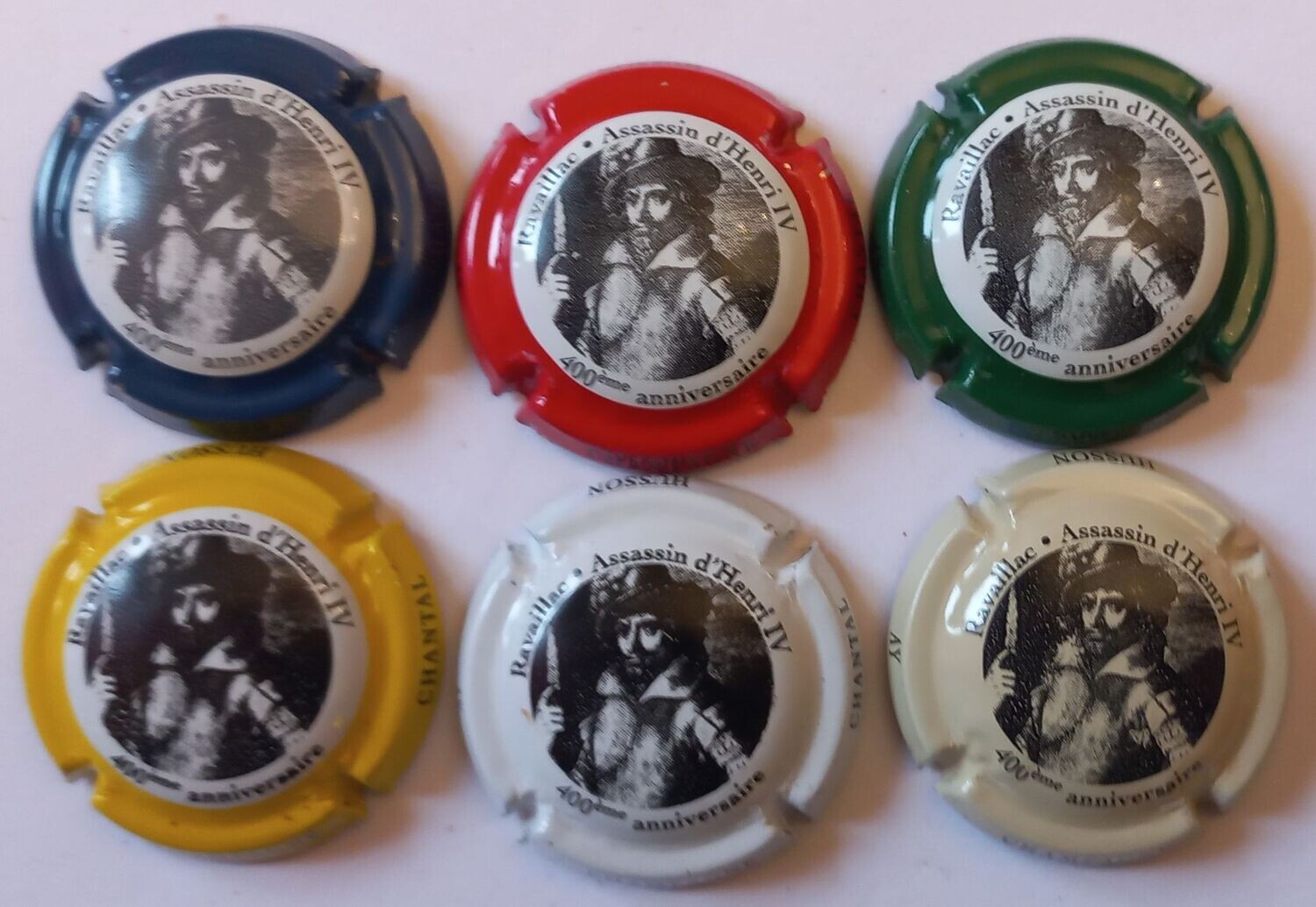 6 BELLES CAPSULES CHAMPAGNE HUSSON CHANTAL REF N° 1 a 1e NEWS