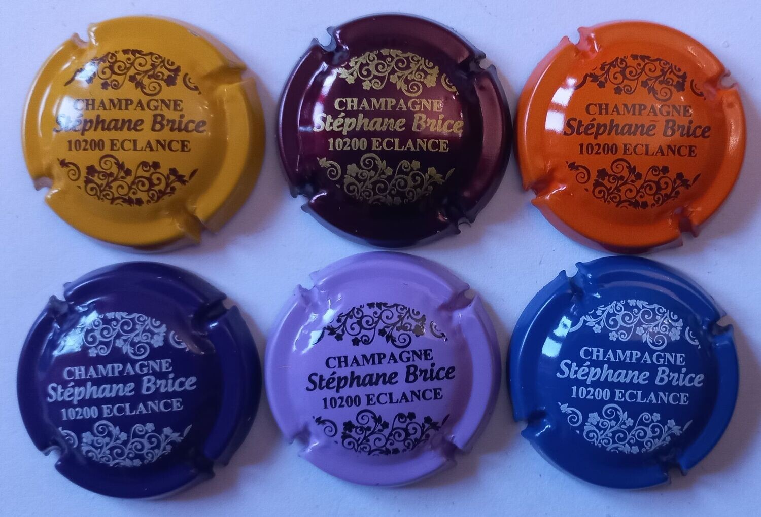 6 BELLES CAPSULES CHAMPAGNE STEPHANE BRICE REF N° 11 a 11e NEWS