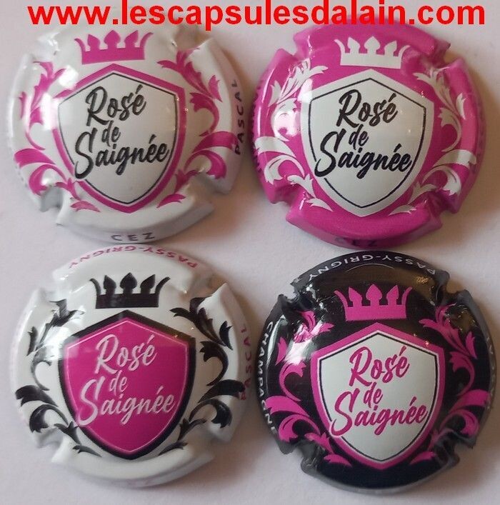 4 BELLES CAPSULES CHAMPAGNE CEZ PASCAL ROSE DE SAIGNIER 2023 REF N°18 a 18c NEWS