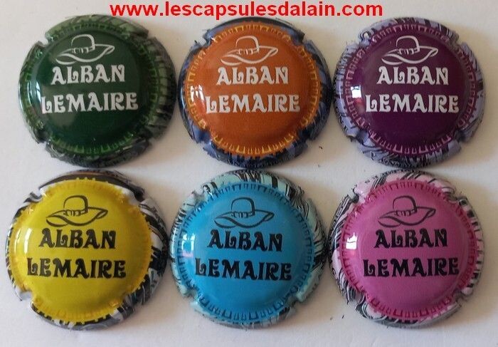 6 BELLES CAPSULES CHAMPAGNE ALBAN LEMAIRE CHAPEAU 2023 REF N° 27 a 27e NEWS