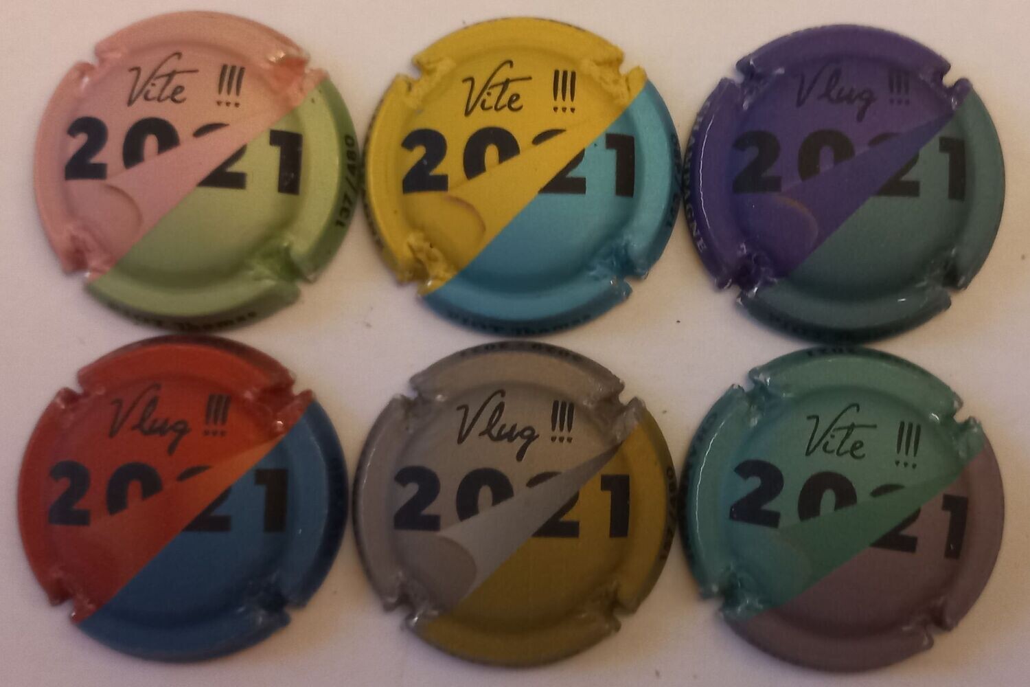 6 BELLES CAPSULES CHAMPAGNE PIOT THOMAS CUVEE VITE 2021 REF N° 5 a 5e NEWS