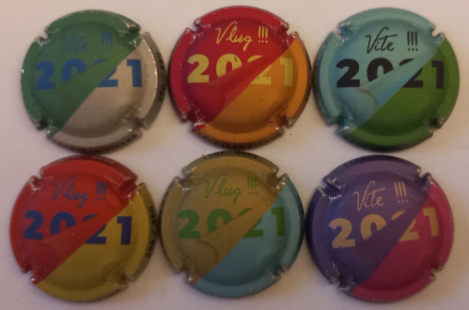 6 BELLES CAPSULES CHAMPAGNE LETE JP CUVEE VITE 2021 REF N° 12 a 12e NEWS