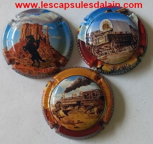 3 BELLES CAPSULES CHAMPAGNE MEHLINGER ET FILS WESTERN 400EX REF N°27 a 27b NEWS