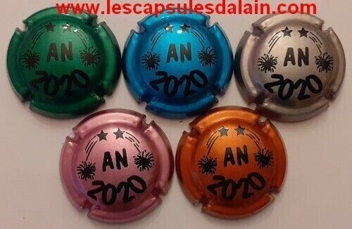 5 BELLES CAPSULES CHAMPAGNE GENERIQUE AN 2020 REF N°1157 a 1157d NEWS