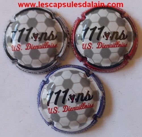 3 BELLES CAPSULES CHAMPAGNE NACHIN FORTINI 111 ANS US DIENVILLOISE 480EX REF N°16 a 16b NEWS