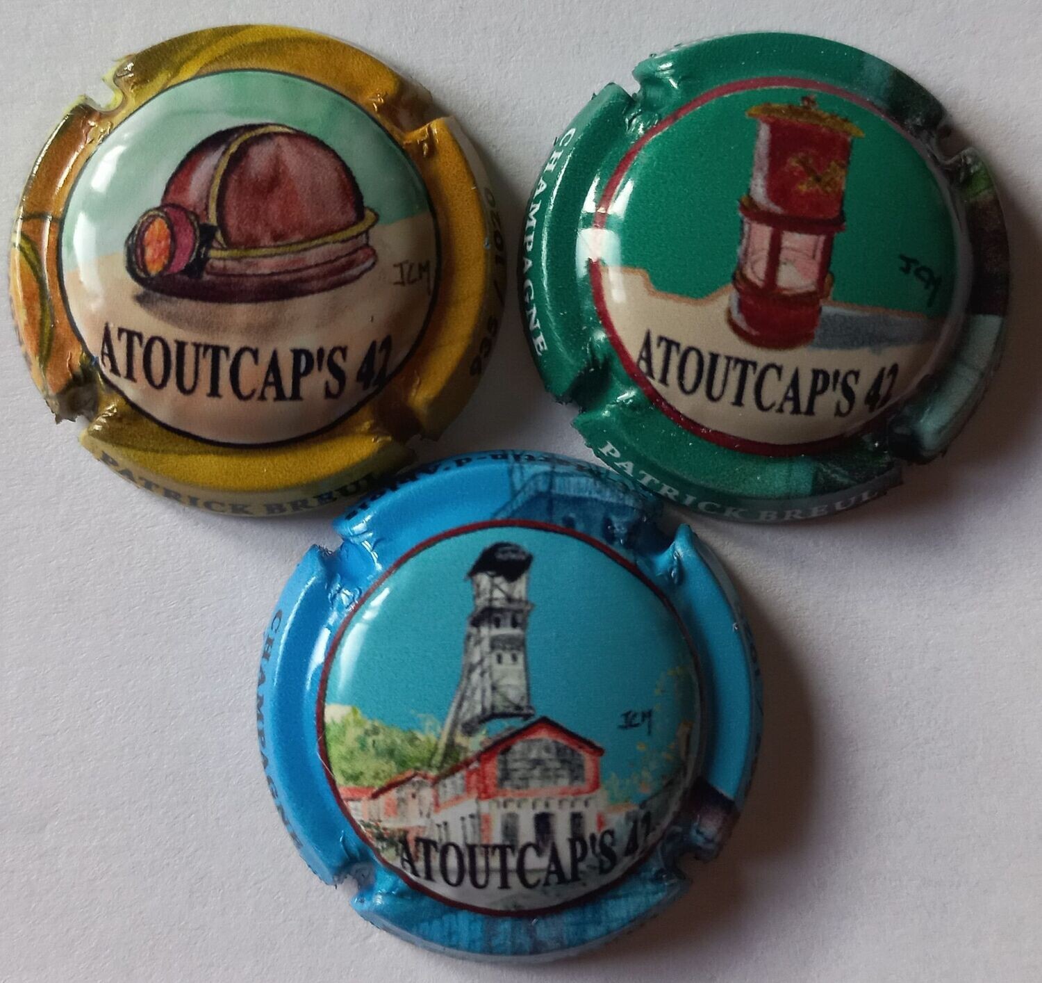 3 BELLES CAPSULES CHAMPAGNE PATRICK BREUL ATOUTCAP'S 41 /1020EX REF N°148a 148b NEWS