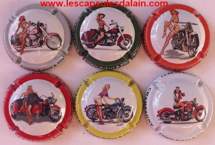 6 BELLES CAPSULES CHAMPAGNE CALME ROBERT PIN UP 2023 REF N°5 a 5e NEWS