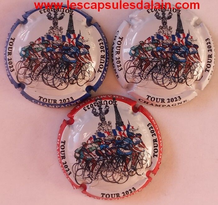 3 BELLES CAPSULES CHAMPAGNE GENERIQUE TOUR 2023 REF N°1339 a 1339b NEWS