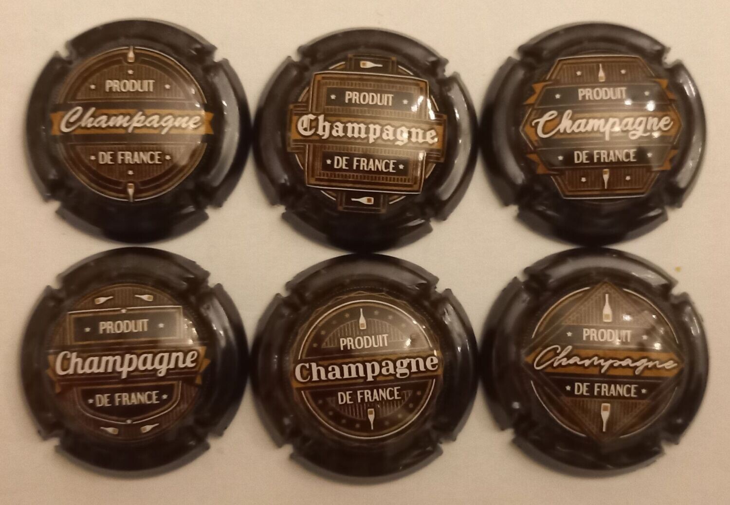 6 BELLES CAPSULES CHAMPAGNE GENERIQUE 2023 REF N°1365 a 1365e NEWS