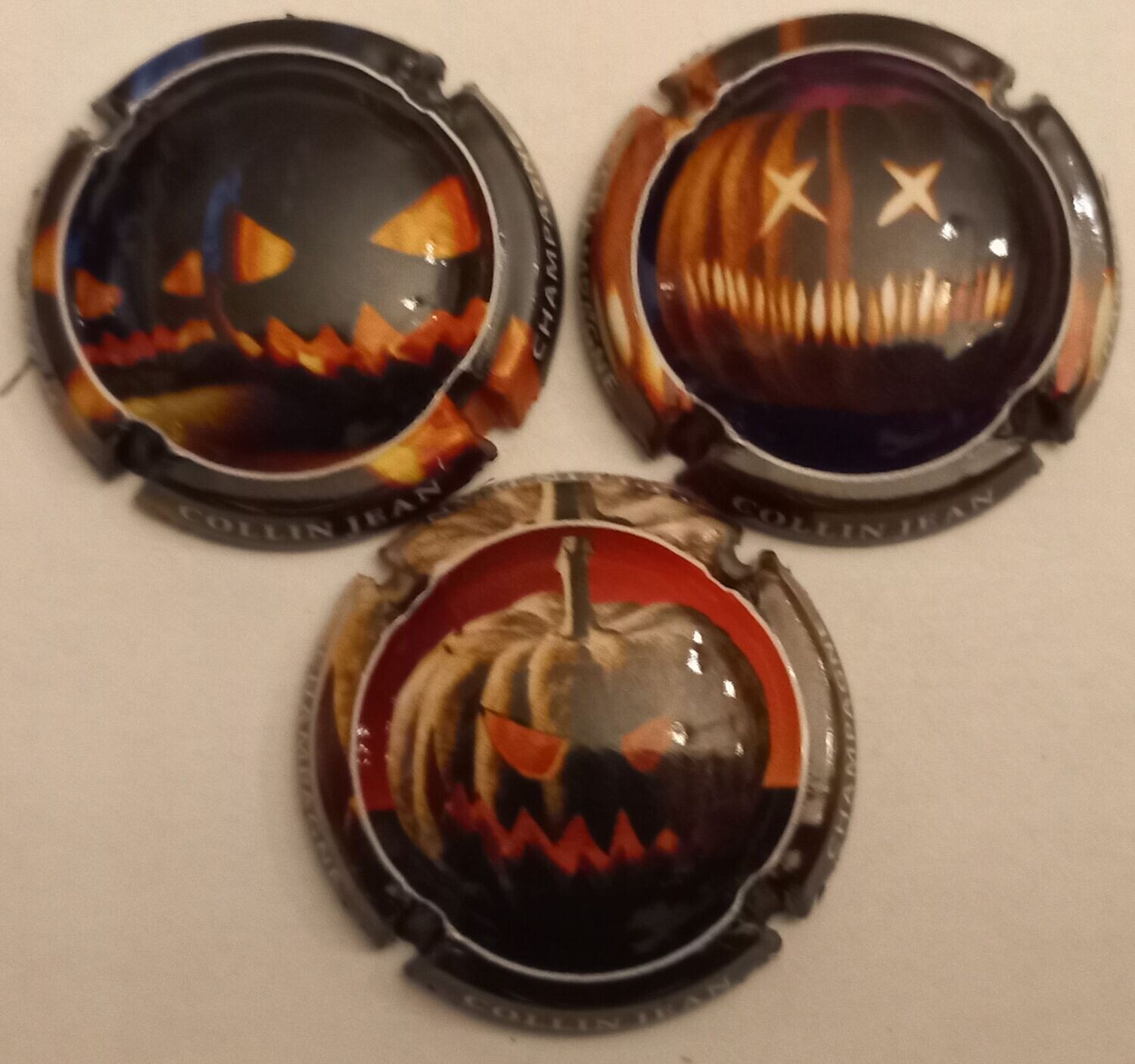 3 BELLES CAPSULES CHAMPAGNE COLLIN JEAN HALLOWEEN 2023 REF N°32 a 32b NEWS