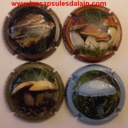 4 BELLES CAPSULES CHAMPAGNE GENERIQUE CHAMPIGNON 2023 REF N°1342 a 1342h NEWS